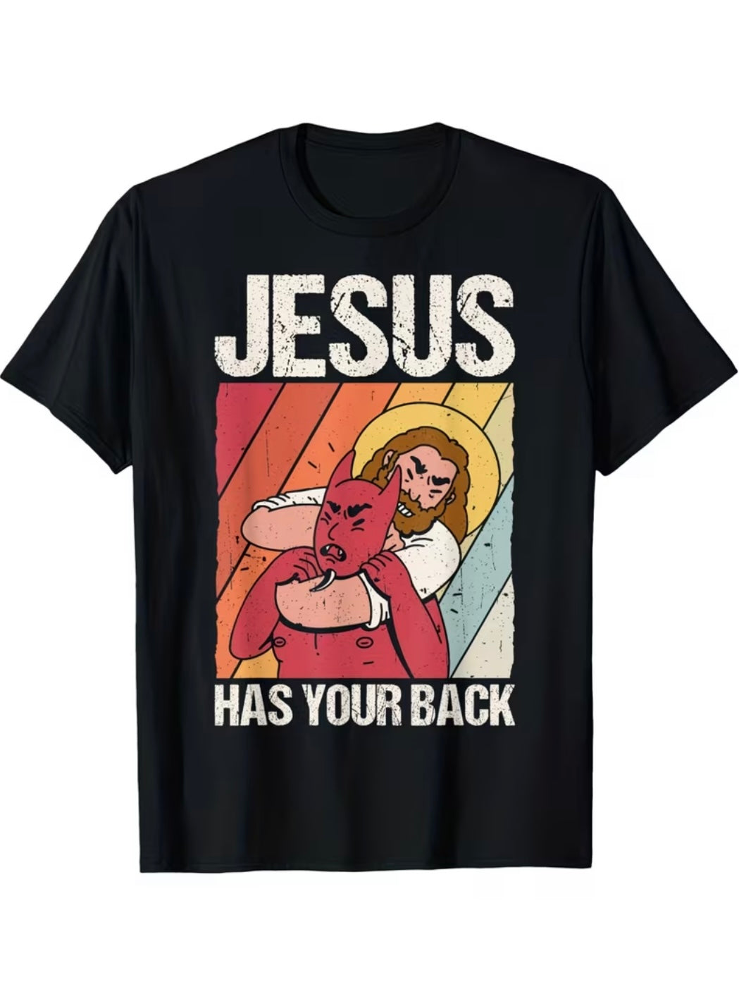 JESUS OVERCOMING THE DEVIL T-SHIRT(: